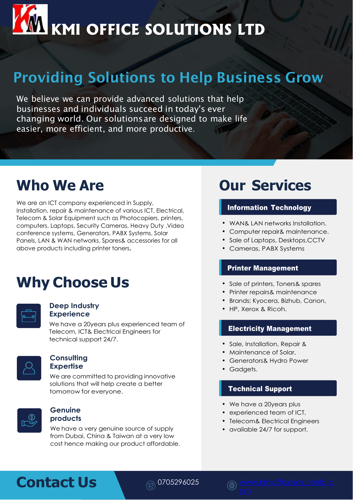 KMI Office Solutions company brochure overview